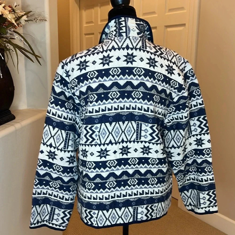 Jane Ashley Southwestern/Aztec Tapestry Jacket - Picture 7 of 10